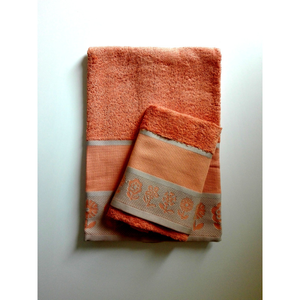 DMC - Terry Bath Towel  - Ready to Stitch - Flowers